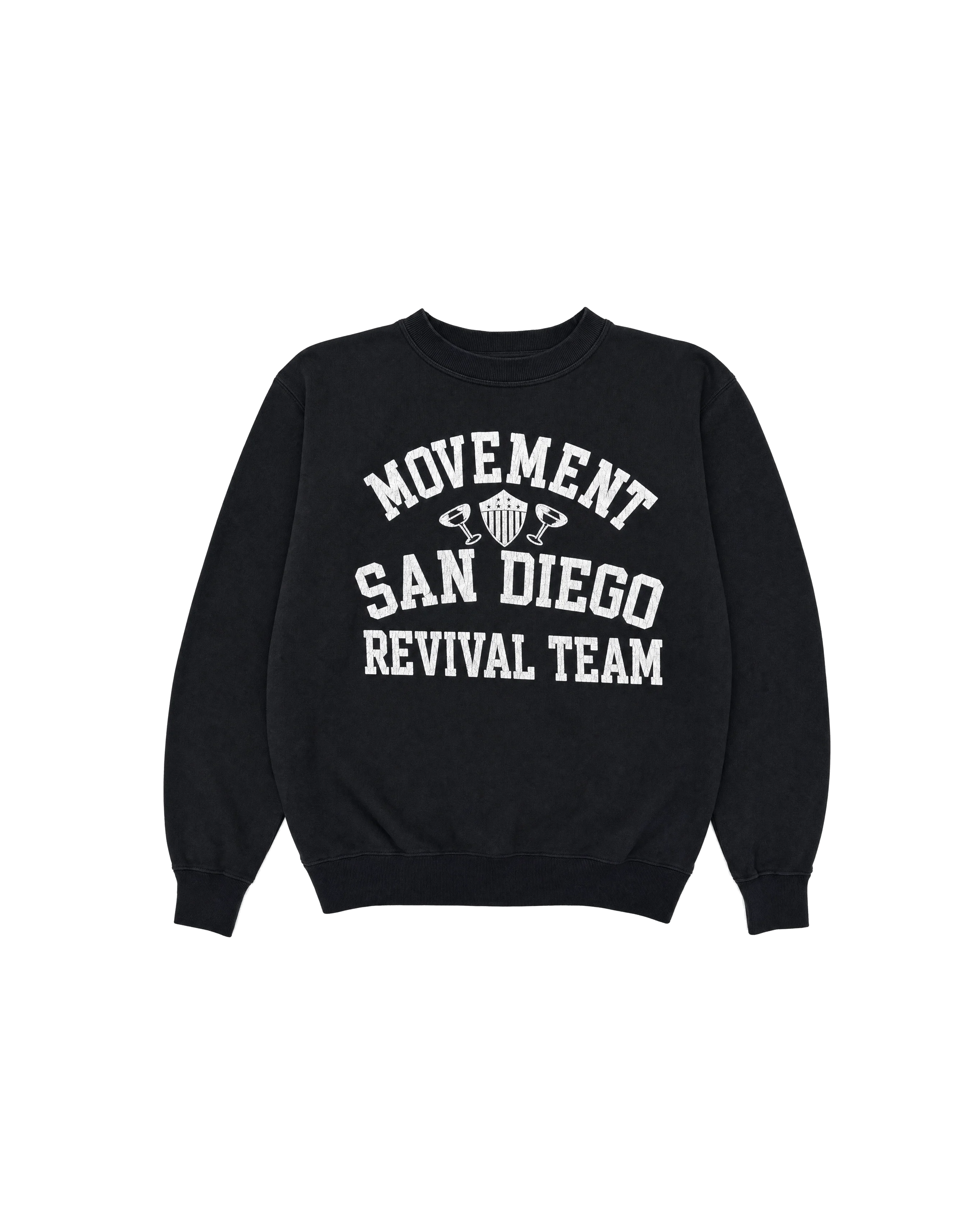 Black Movement San Diego Revival Team crewneck sweatshirt mockup